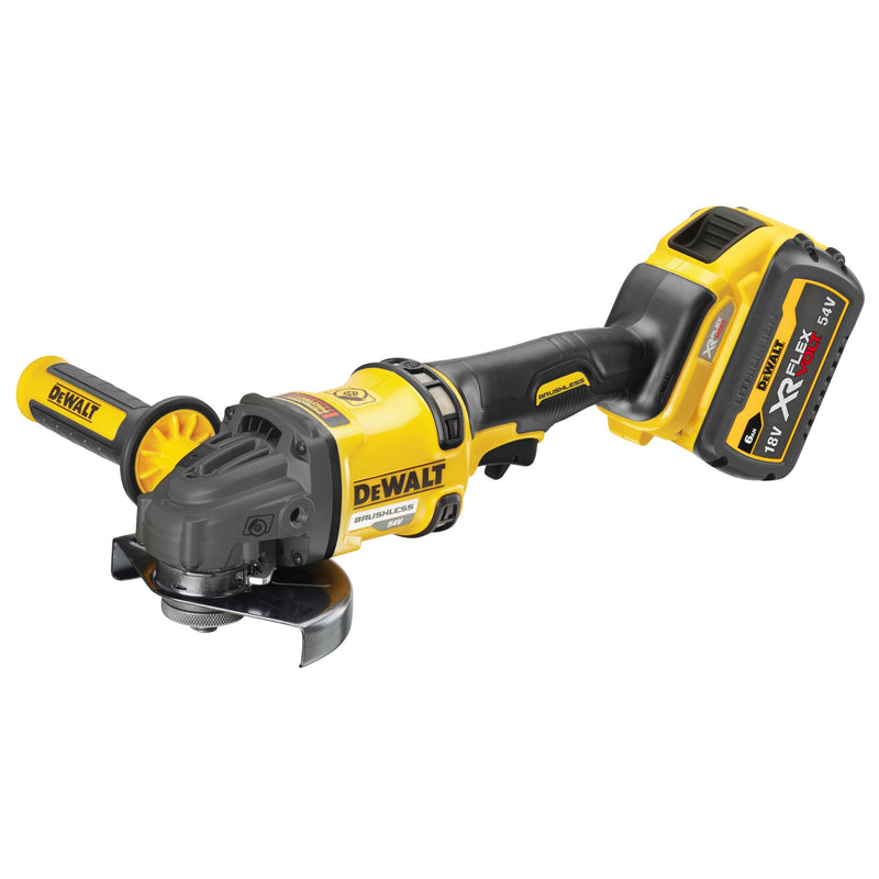 Rebarbadora Dewalt (DCG418T2-QW) 54V XR FLEXVOLT de 125 mm com punho lateral - 2 baterias de 6 Ah
