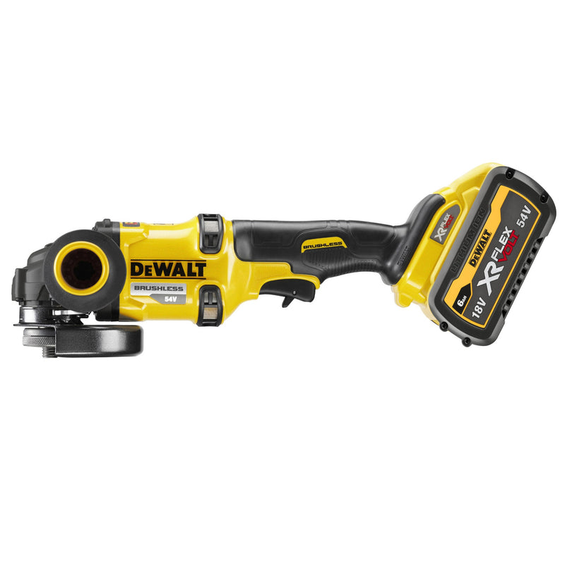 Rebarbadora Dewalt (DCG418T2-QW) 54V XR FLEXVOLT de 125 mm com punho lateral - 2 baterias de 6 Ah