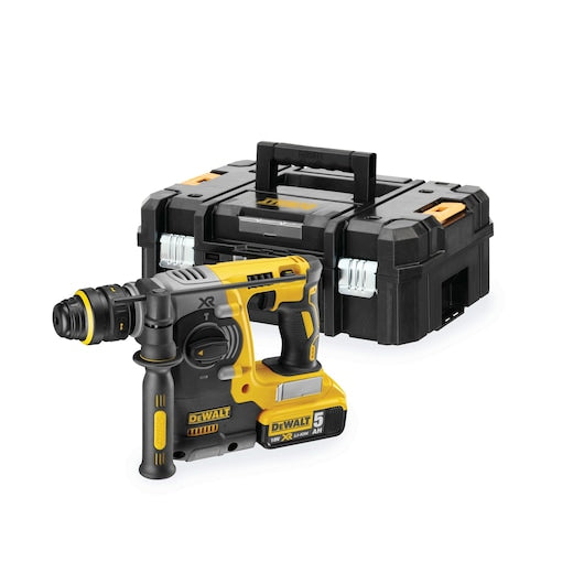 Furadeira de impacto Dewalt (DCH274P2T-QW) 18V XR® sem escova, 24 mm, SDS-plus®, com mandril de troca rápida - 2 baterias de 5 Ah