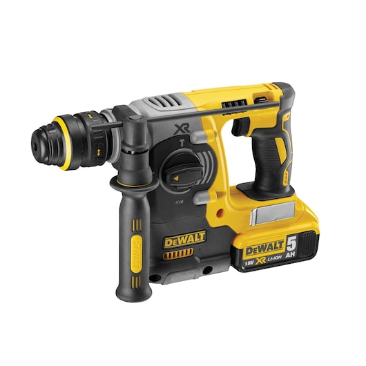 Furadeira de impacto Dewalt (DCH274P2T-QW) 18V XR® sem escova, 24 mm, SDS-plus®, com mandril de troca rápida - 2 baterias de 5 Ah