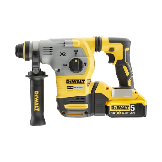 Furadeira de impacto Dewalt (DCH283P2-QW) 18V XR sem escova, 26 mm, SDS-Plus - 2 baterias de 5 Ah