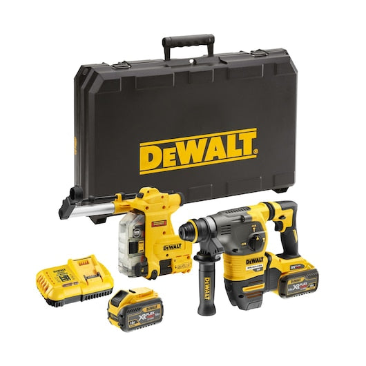 Furadeira de impacto Dewalt (DCH335X2-QW) 54V XR FLEXVOLT® 30mm SDS-plus® com extração integrada - 2 baterias de 9Ah