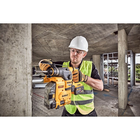 Furadeira de impacto Dewalt (DCH335X2-QW) 54V XR FLEXVOLT® 30mm SDS-plus® com extração integrada - 2 baterias de 9Ah