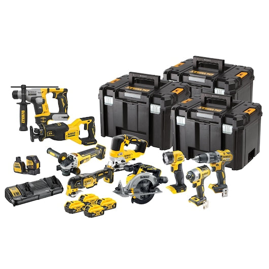 Kit combinado de 10 herramientas sin escobillas Dewalt (DCK1012P4T-QW) XR® de 18 V - 4 x 5 Ah