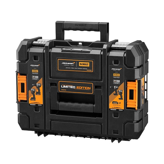 Dewalt (DCK200ME2GT-QW) McLaren/DeWalt Edición Limitada - Kit doble sin escobillas XR de 18 V con 2 baterías GFN PowerStack de 1,7 Ah