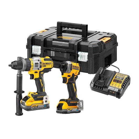 Dewalt (DCK2052H1E1T-QW) Kit combinado premium sin escobillas XR® de 18 V, 2 herramientas, 1 POWERSTACK de 1,7 Ah y 1 POWERSTACK de 5 Ah