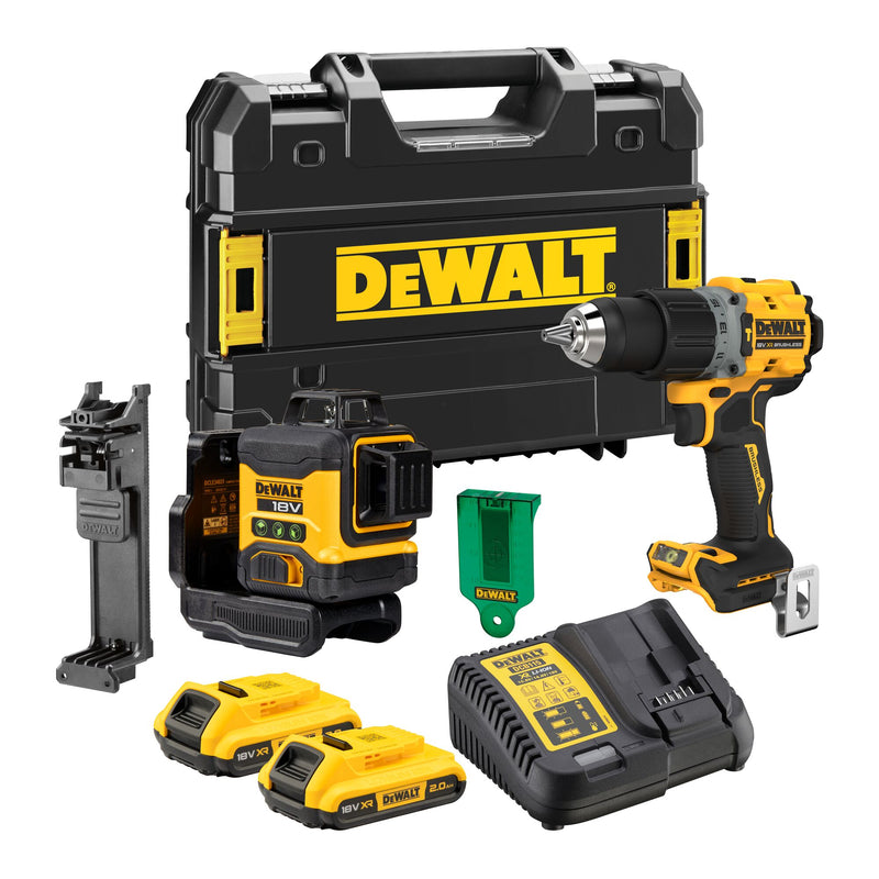 Dewalt (DCK2095D2T-QW) 18V XR 2-Tool Brushless Combo Kit - 2X 2Ah