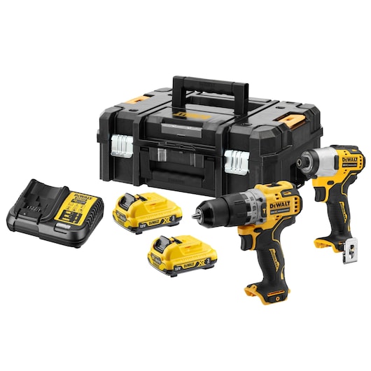 Kit doble sin escobillas XR de 12 V Dewalt (DCK2111L2T-QW) (2 x 3 Ah)