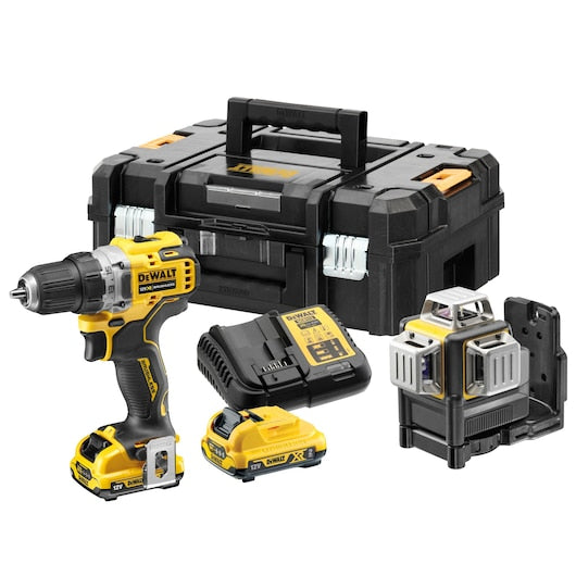 Kit combinado de 2 herramientas XR® de 12 V Dewalt (DCK212D2T-QW) - 2 x 2 Ah