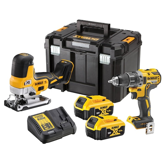 Kit doble sin escobillas XR de 18 V Dewalt (DCK298P2T-QW) - 2 baterías de 5 Ah