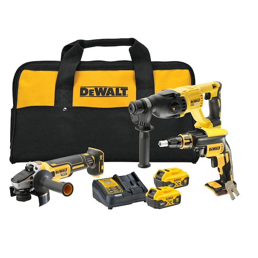 Kit combinado de 3 ferramentas sem escova Dewalt (DCK304P2-QW) 18V XR® - 2 x 5 Ah