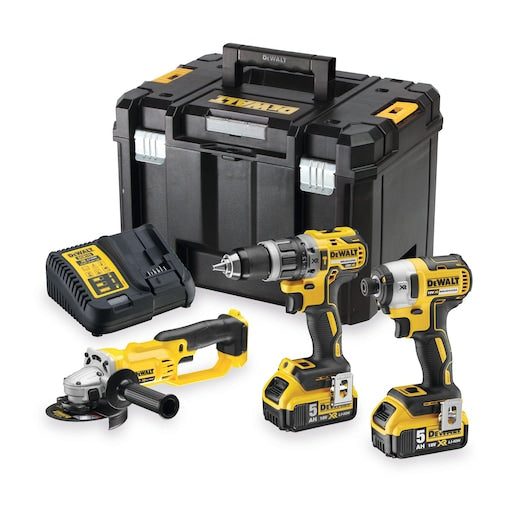 Kit combinado de 3 herramientas sin escobillas XR® de 18 V Dewalt (DCK383P2T-QW) - 2 x 5 Ah