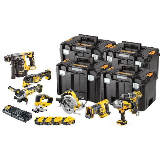 Kit combinado de 8 herramientas sin escobillas XR® de 18 V Dewalt (DCK865P4T-QW) - 4 baterías de 5 Ah