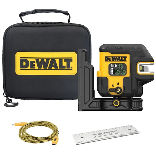 Kit de base a laser USB verde de 5 pontos e linhas cruzadas Dewalt (DCLE14251GB-XJ)