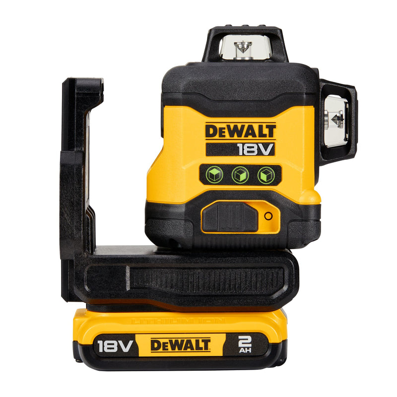 Dewalt (DCLE34031D1-QW) 18V XR 3 x 360º Compact Green Beam Laser Kit - 1 x 2Ah