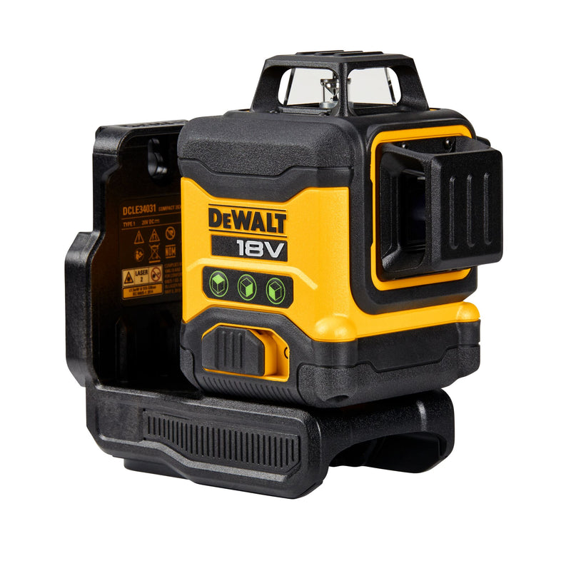 Laser compacto Dewalt (DCLE34031N-XJ) 18V XR 3 x 360º com feixe verde (apenas ferramenta)