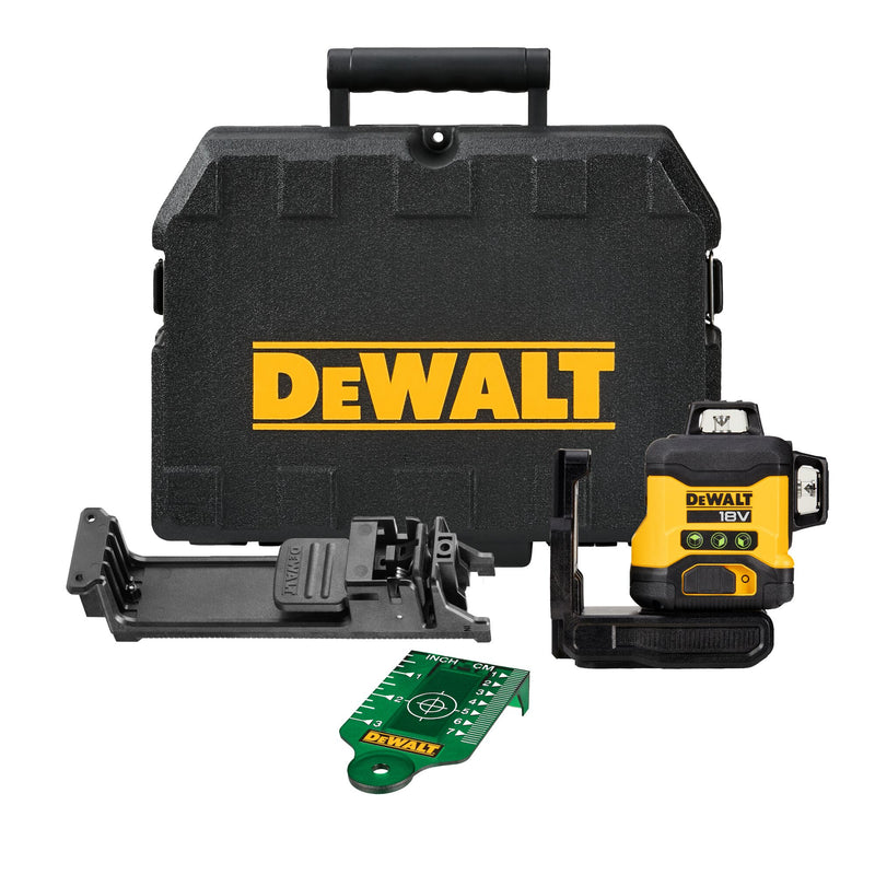 Laser compacto Dewalt (DCLE34031N-XJ) 18V XR 3 x 360º com feixe verde (apenas ferramenta)