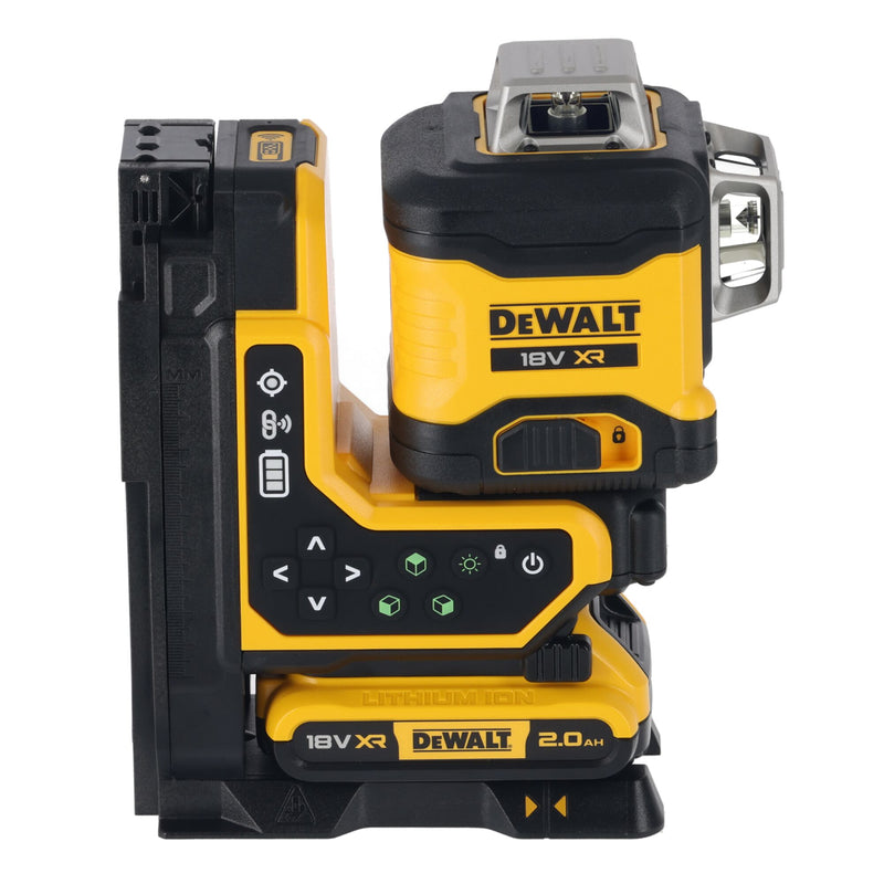 Dewalt (DCLE34035D1-QW) 18V XR 3 x 360º Remote Control Green Beam Laser - 1 x 2Ah