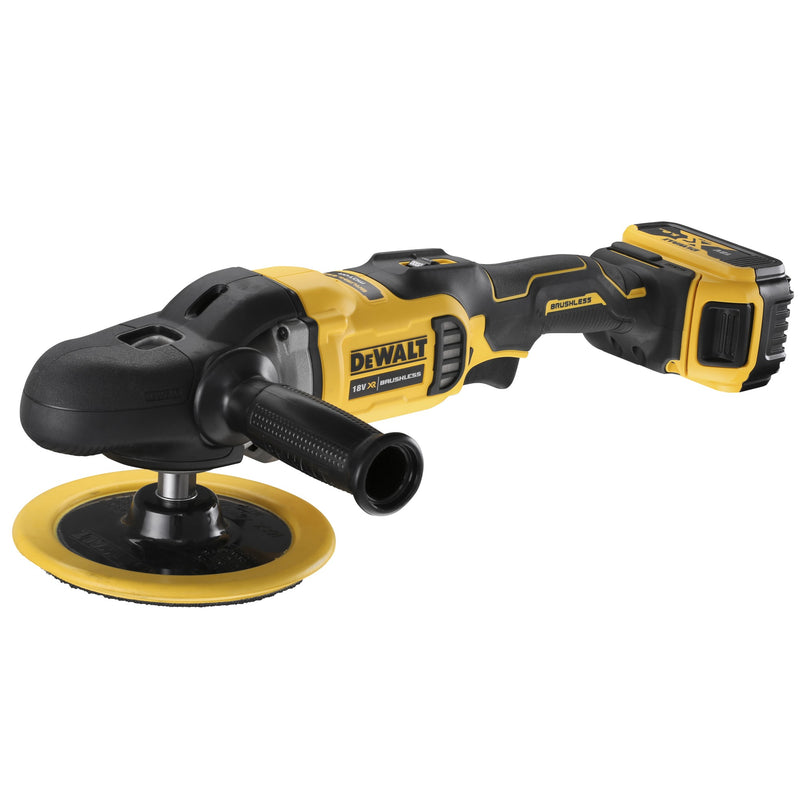 Polidora rotativa sem escovas Dewalt (DCM849P2-QW) 18V XR de 180 mm - 2 baterias de 5 Ah