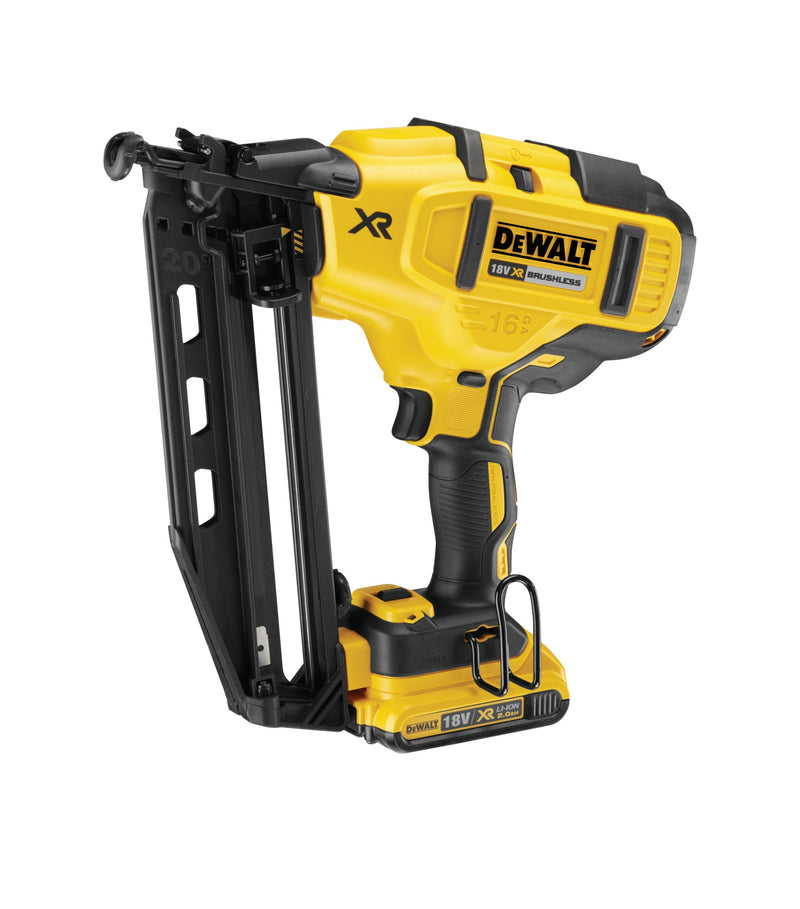 Pregador pneumático Dewalt (DCN660D2-QW) 18V XR sem escovas, calibre 16 - 2 baterias de 2Ah