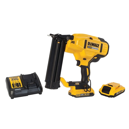 Pregador pneumático Dewalt (DCN680D2-QW) 18V XR® sem escovas, calibre 18 - 2 baterias de 2Ah