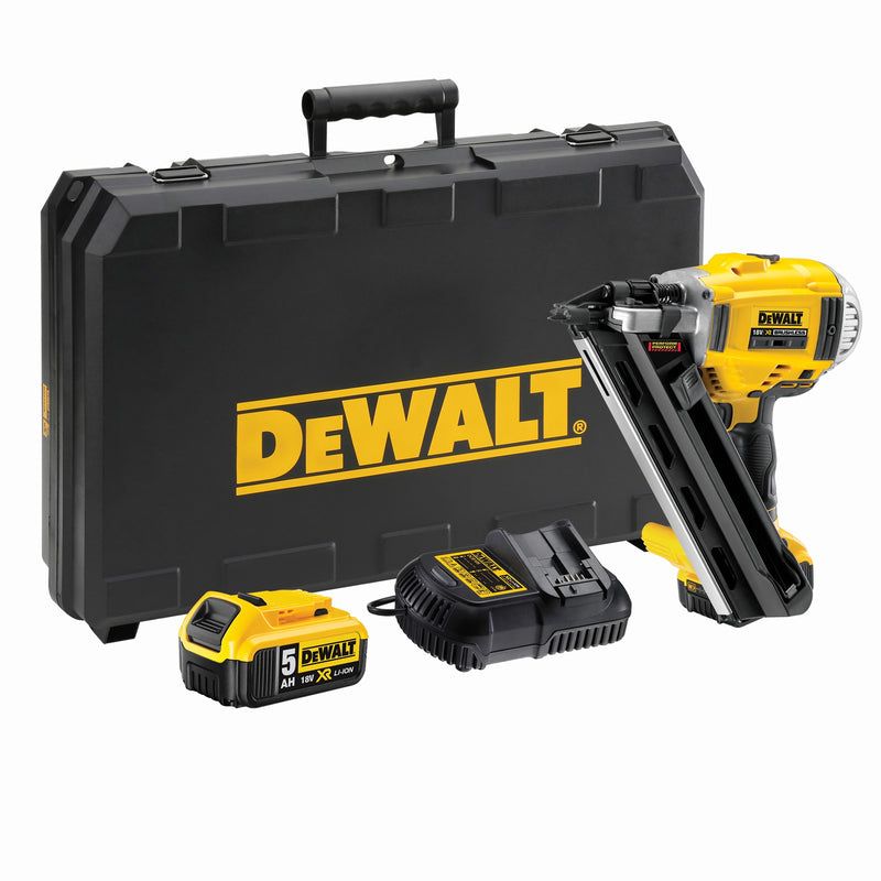 Clavadora de armazón sin escobillas XR de 18 V Dewalt (DCN692P2-QW) - 2 x 5 Ah