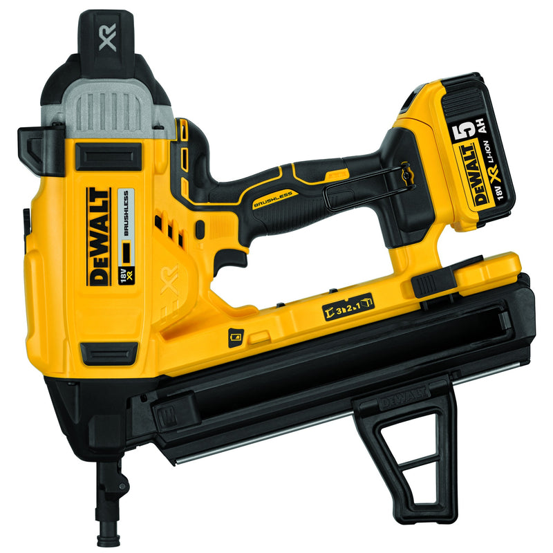 Pregador pneumático para betão Dewalt (DCN890P2-QW) 18V XR sem escovas - 2 baterias de 5Ah