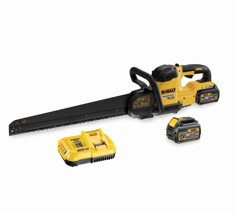 Sierra de mesa Dewalt (DCS398T2-QW) XR FLEXVOLT sin escobillas de 430 mm con mango de cocodrilo - 2 x 6 Ah