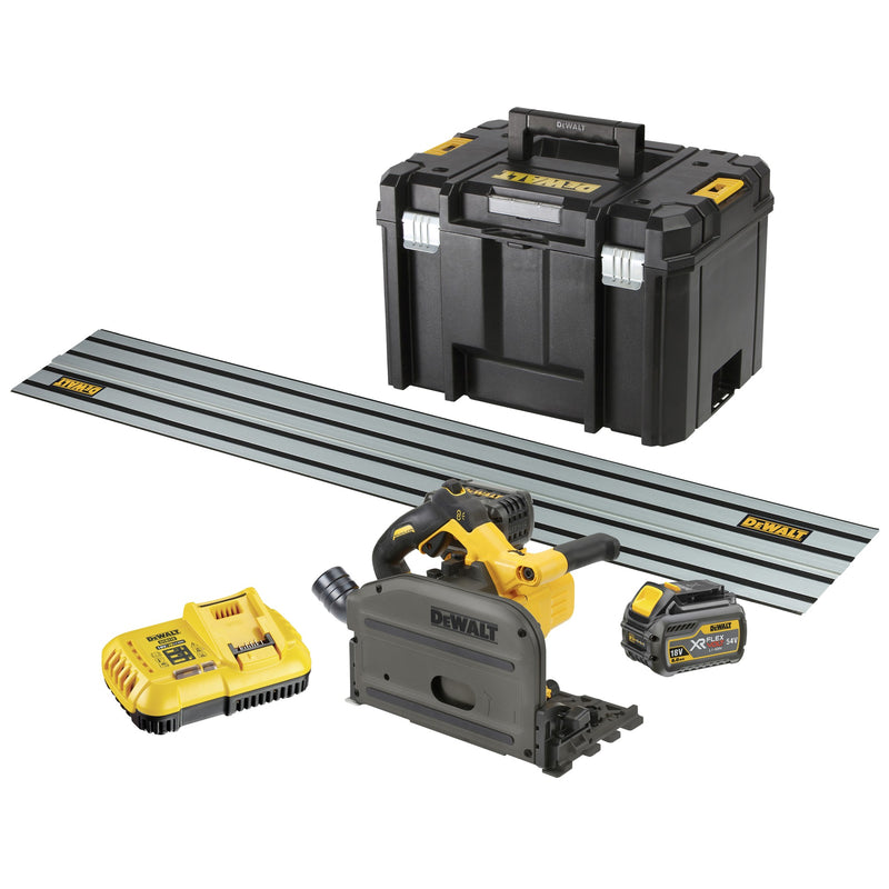 Serra de imersão Dewalt (DCS520T2-QW) 54V XR FLEXVOLT compatível com calha de 165 mm - 2 baterias de 6 Ah