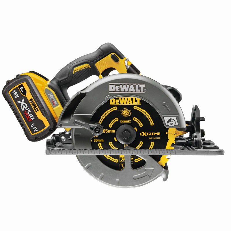 Serra circular Dewalt (DCS579T2-QW) 54V XR FLEXVOLT compatível com calha de 190 mm - 2 x 6Ah