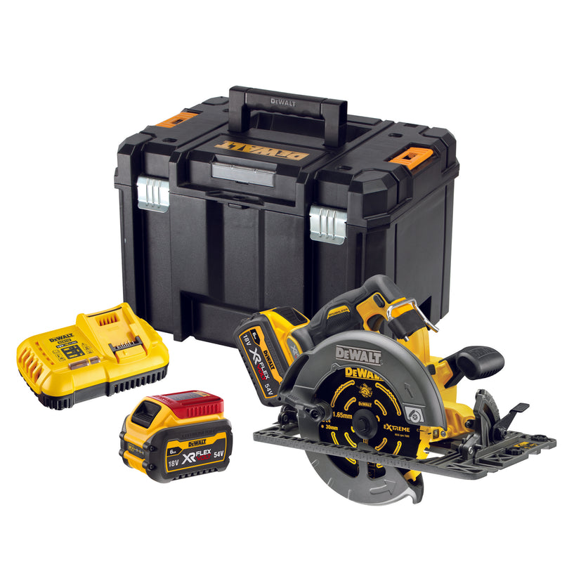 Serra circular Dewalt (DCS579T2-QW) 54V XR FLEXVOLT compatível com calha de 190 mm - 2 x 6Ah