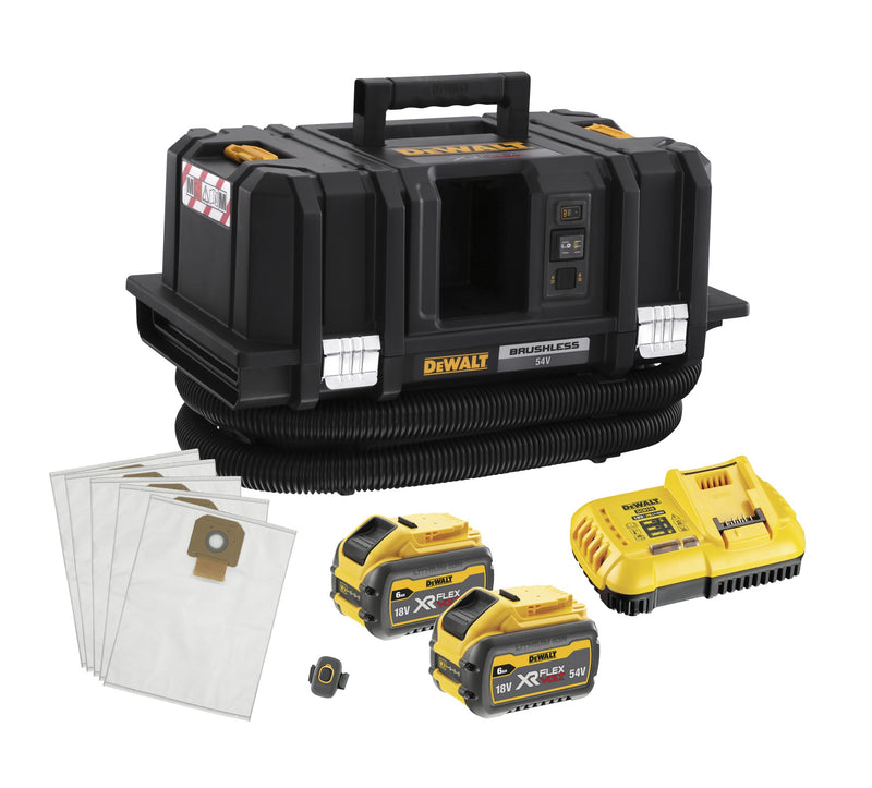 Dewalt (DCV586MT2-QW) 54V XR FLEXVOLT M-Class Wet/Dry Dust Extractor - 2 x 6Ah