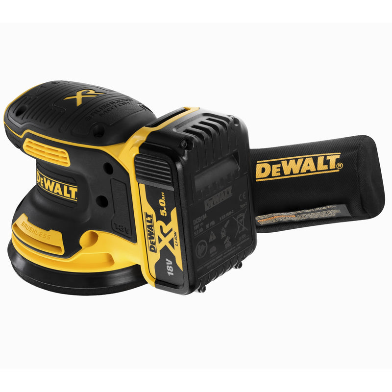 Lixadora orbital aleatória Dewalt (DCW210P2-QW) 18V XR sem escovas, 125 mm - 2 baterias de 5 Ah