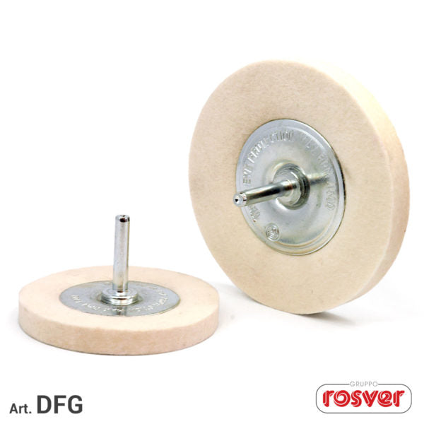 Discos de feltro Fast Grinder (DFG) com haste para polimento