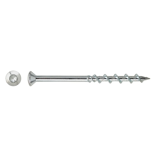 Dewalt (DFM4230025) Parafuso de cabeça escareada T25 WALL DOG® de 50 mm cromado (pacote com 100)