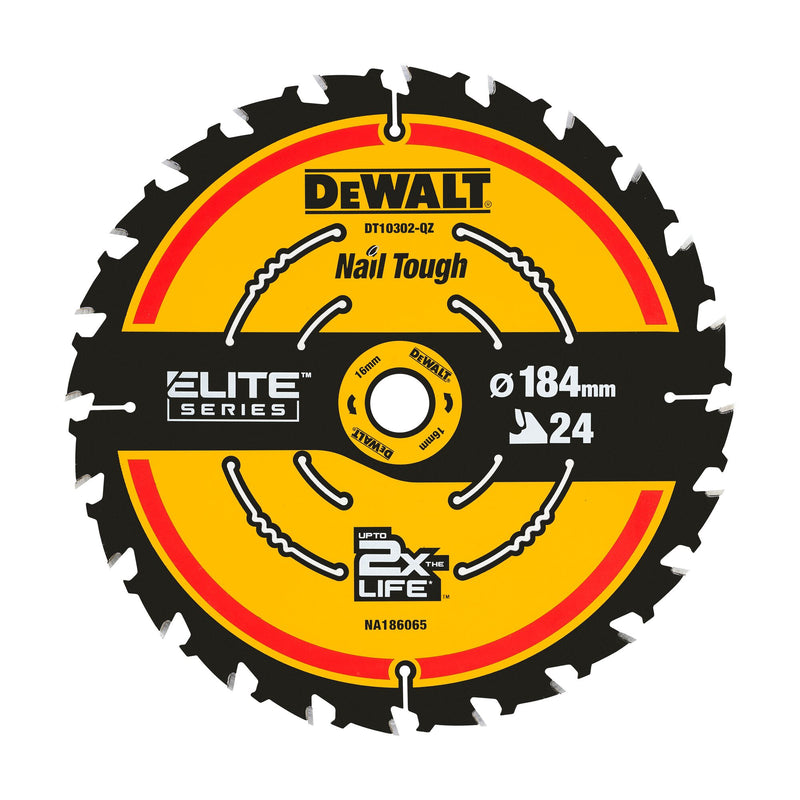 Dewalt (DT10302-QZ) EXTREME 184mm x 16mm 24T Circular Saw Blade