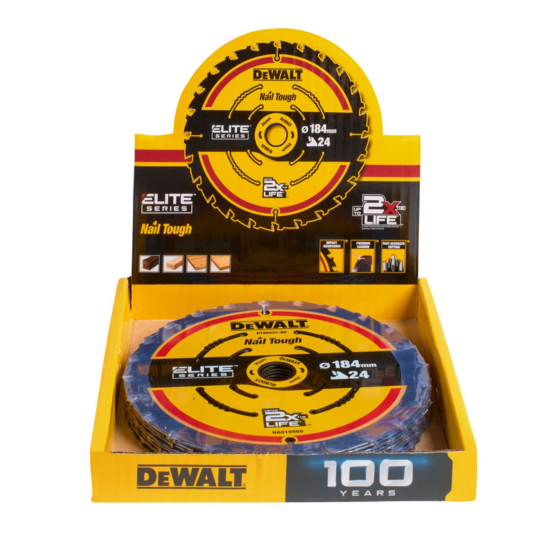 Lâmina de serra circular Dewalt (DT10401-QZ) ELITE SERIES 184 x 20 mm 24 dentes
