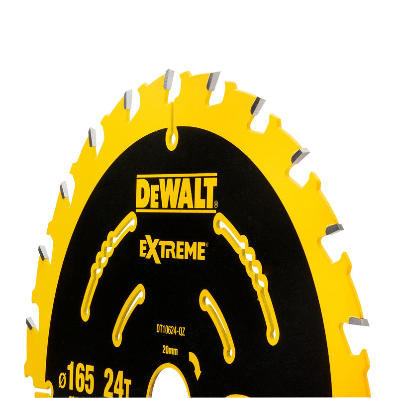 Dewalt (DT10624-QZ) ELITE SERIES 165mm x 20mm 24T Circular Saw Blade