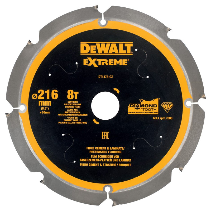 Lâmina de serra circular Dewalt (DT1473-QZ) EXTREME 216 mm x 30 mm 8T PCD para múltiplos materiais