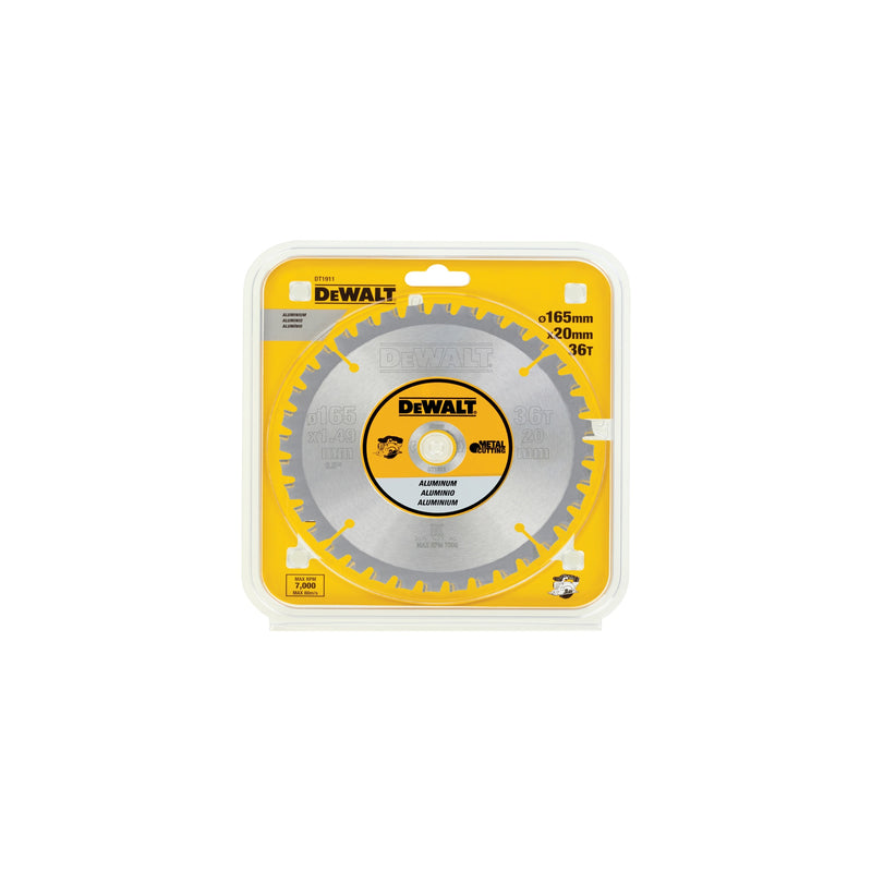 Dewalt (DT1911-QZ) 165mm x 20mm 36T Aluminum Circular Saw Blade