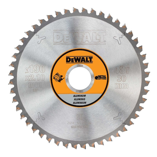 Dewalt (DT1912-QZ) Aluminium Cutting Circular Saw Blade 190mm 48T