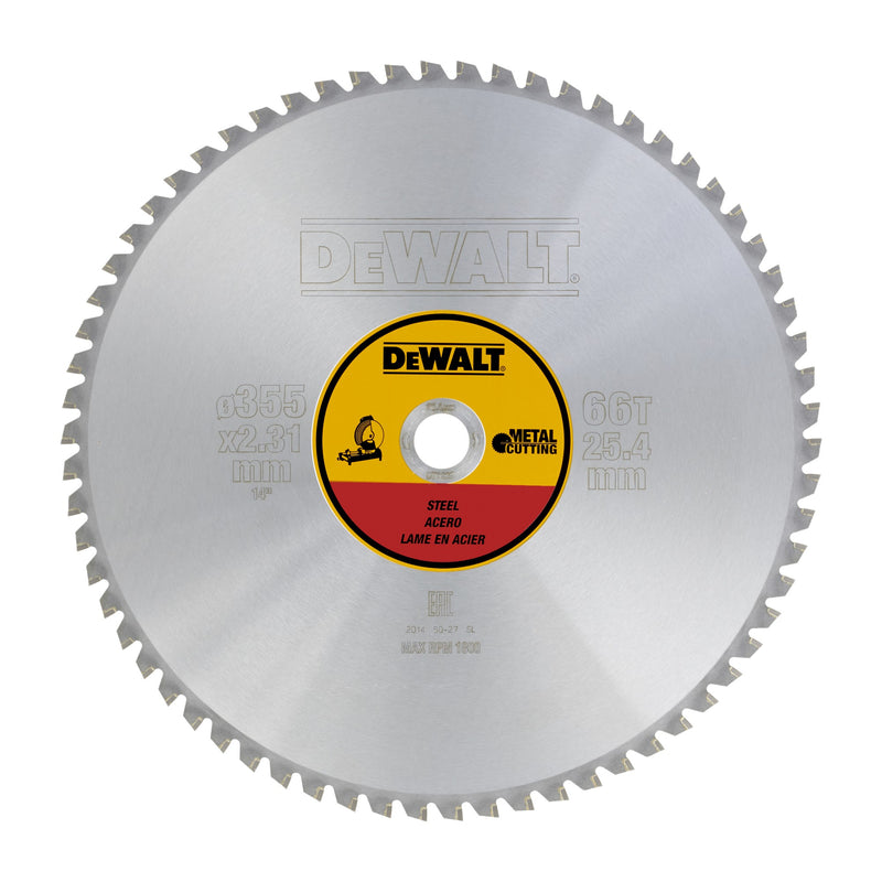 Dewalt (DT1926-QZ) 355mm x 25.4mm 66T Stainless Steel Circular Saw Blade