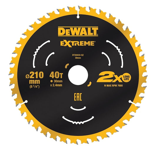 Serra circular Dewalt (DT20433-QZ) EXTREME® 210 mm x 30 mm com 40 dentes