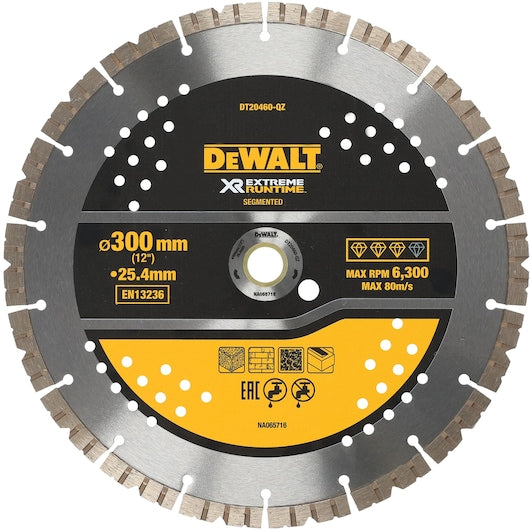 Dewalt (DT20460-QZ) XR EXTREME® RUNTIME 300 mm x 25,4 mm Segmentado para Todos os Fins