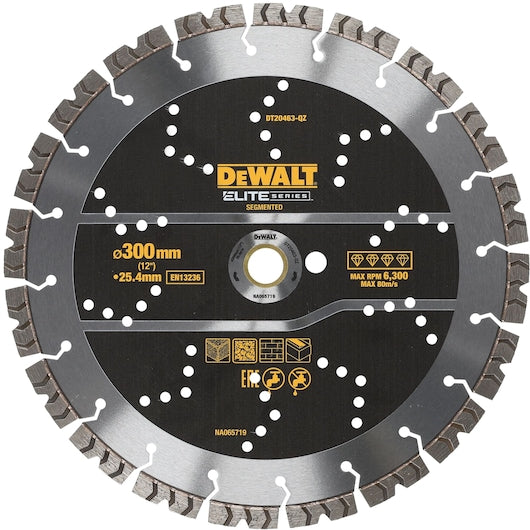 Segmento multiuso Dewalt (DT20463-QZ) Série Elite de 300 mm