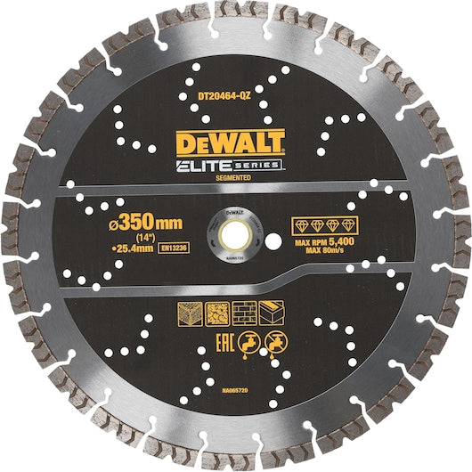 Dewalt (DT20464-QZ) ELITE SERIES Serra Multiuso Segmentada de 350 mm