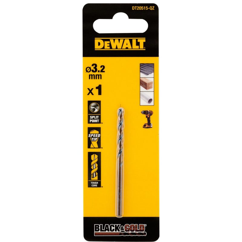 Dewalt (DT20515-QZ) BLACK & GOLD 3mm HSS Drill Bit
