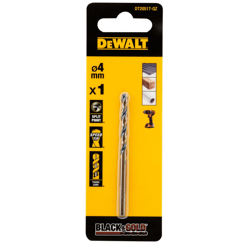 Dewalt (DT20517-QZ) BLACK & GOLD 4mm HSS Drill Bit