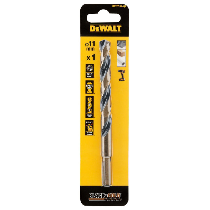 Dewalt (DT20532-QZ) BLACK & GOLD 11mm HSS Drill Bit