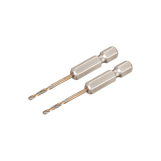 Broca de impacto Dewalt (DT20600-QZ) preta e dourada de 2 mm com encaixe hexagonal em aço rápido (2 unidades)